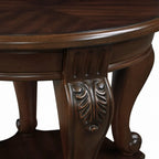 22 Inch Round End Table with Shelf