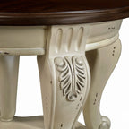 22 Inch Round End Table with Shelf