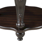 22 Inch Round End Table with Shelf