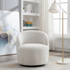 Fauteuil d'appoint pivotant en tissu Teddy, fauteuil club