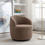 Fauteuil d'appoint pivotant en tissu Teddy, fauteuil club