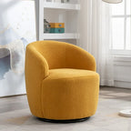 Fauteuil d'appoint pivotant en tissu Teddy, fauteuil club