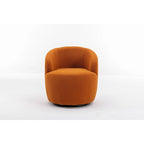 Fauteuil d'appoint pivotant en tissu Teddy, fauteuil club