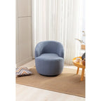 Fauteuil d'appoint pivotant en tissu Teddy, fauteuil club