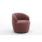 Fauteuil d'appoint pivotant en tissu Teddy, fauteuil club