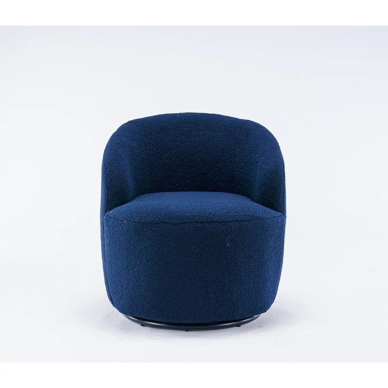 Fauteuil d'appoint pivotant en tissu Teddy, fauteuil club