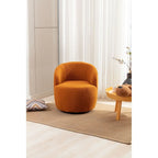 Fauteuil d'appoint pivotant en tissu Teddy, fauteuil club