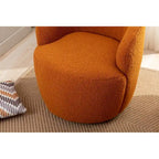 Fauteuil d'appoint pivotant en tissu Teddy, fauteuil club