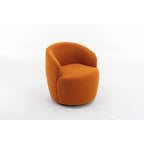 Fauteuil d'appoint pivotant en tissu Teddy, fauteuil club