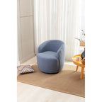 Fauteuil d'appoint pivotant en tissu Teddy, fauteuil club