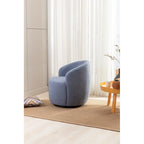 Fauteuil d'appoint pivotant en tissu Teddy, fauteuil club