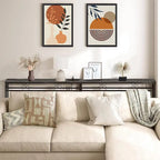 o Console Table with with Charging Station & USB Ports, Charcoal Gray