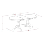 East West Furniture 5 Piece Kitchen Table Set- an Oval Dining Table with Butterfly Leaf and 4 Dining Room Chairs,Oak