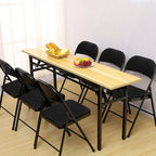 Folding Chair Set Fabric Upholstered Padded Seat Metal Frame for Home Office Dining Room (Set of 4 or 6)