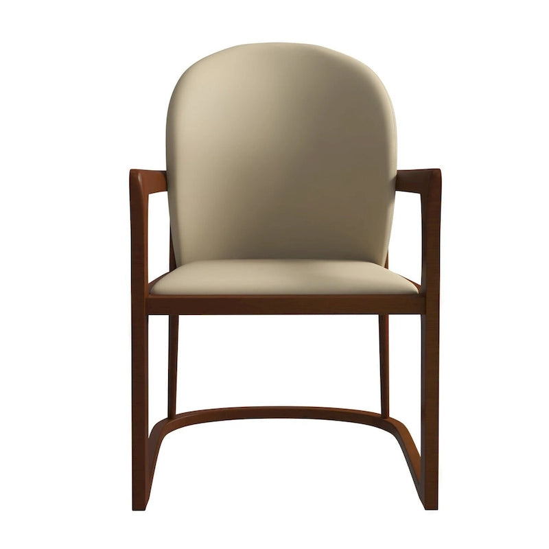Chaise de salle à manger moderne en cuir capitonné, série Svelta par LeisureMod
