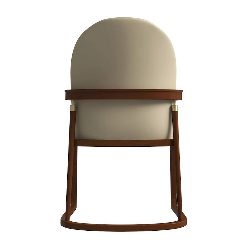 Chaise de salle à manger moderne en cuir capitonné, série Svelta par LeisureMod