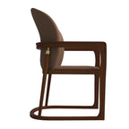 Chaise de salle à manger moderne en cuir capitonné, série Svelta par LeisureMod