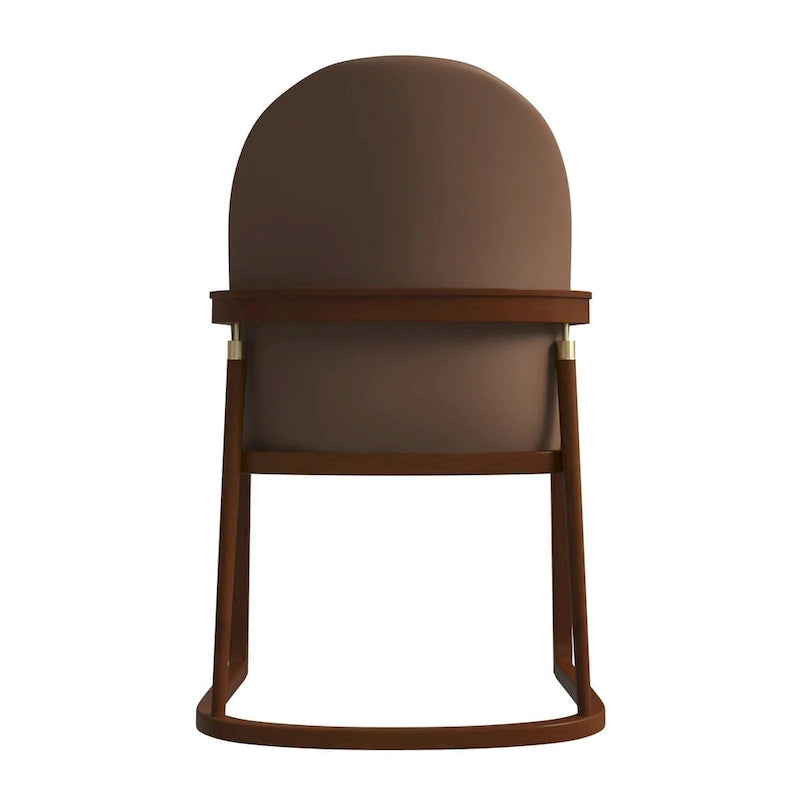 Chaise de salle à manger moderne en cuir capitonné, série Svelta par LeisureMod