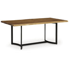 Signature Design by Ashley Fortmaine Brown/Black Dining Table - 72.25 W x 38.63 D x 30.63 H