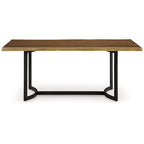 Signature Design by Ashley Fortmaine Brown/Black Dining Table - 72.25 W x 38.63 D x 30.63 H