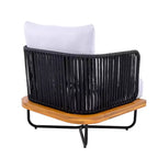 Christopher Knight Home Ivan Rope Woven Acacia and Iron Frame Club Chair