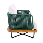 Christopher Knight Home Ivan Rope Woven Acacia and Iron Frame Club Chair