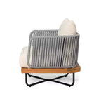 Christopher Knight Home Ivan Rope Woven Acacia and Iron Frame Club Chair