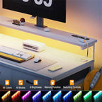 55 Inch Computer Desk with 3 Drawer