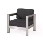 Christopher Knight Home Aviara Outdoor Modern Aluminum Club Chair with Cushions (Set of 2)