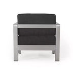 Christopher Knight Home Aviara Outdoor Modern Aluminum Club Chair with Cushions (Set of 2)