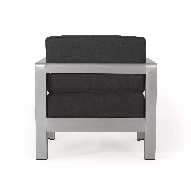 Christopher Knight Home Aviara Outdoor Modern Aluminum Club Chair with Cushions (Set of 2)