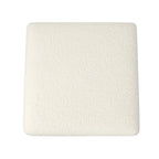 Side Table Foot Stool Padded Boucle Ottoman with Wood Legs