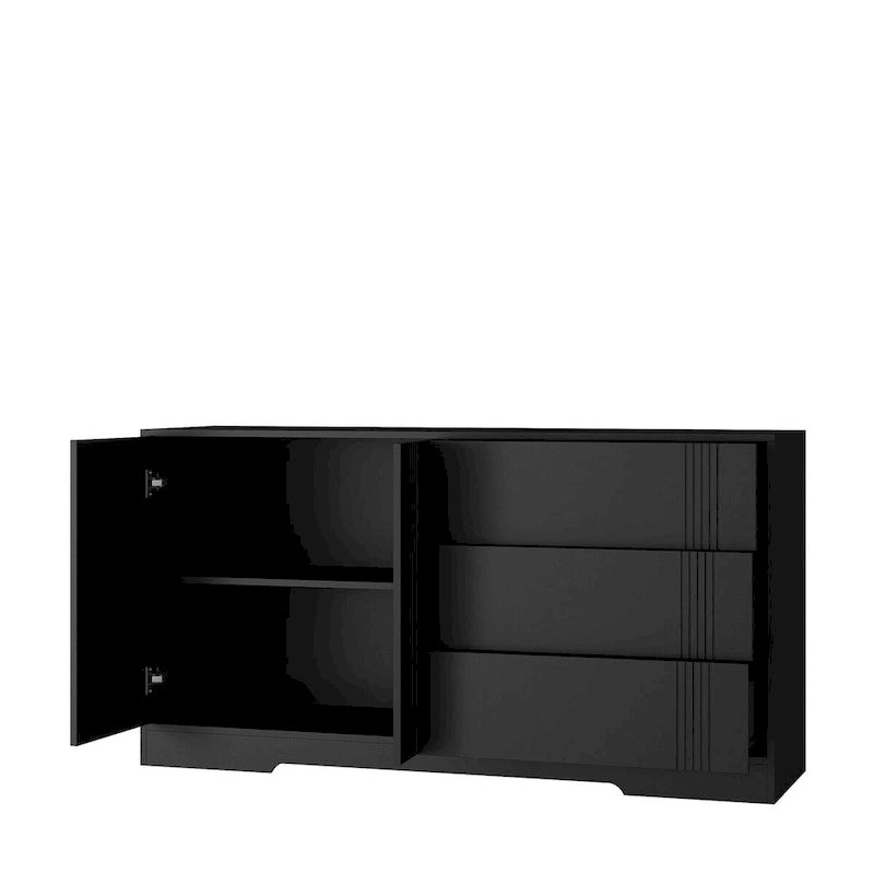 Sideboard Cabinet with Storage,Kitchen Buffet Storage Cabinet with Drawer and Doors, Large Coffee Bar with Adjustable Shelves
