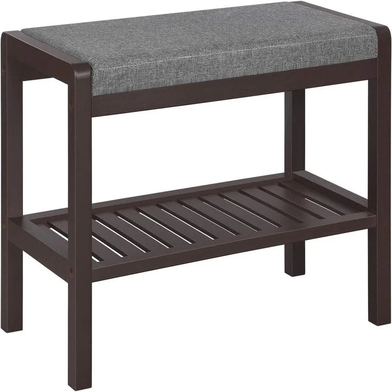 Banc porte-chaussures avec coussin rembourré