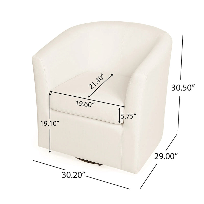 Fauteuil Club pivotant Sornas de Christopher Knight Home