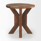 Reclaimed Brown Wooden End Table - 25.8L x 25.8W x 26.0H