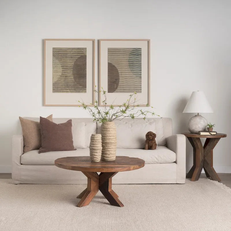 Reclaimed Brown Wooden End Table - 25.8L x 25.8W x 26.0H