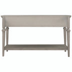 50L Classic Retro Style Console Table with Three Top Drawers and Open Style Bottom Shelf (Gray Wash)