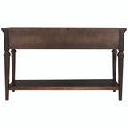 50L Classic Retro Style Console Table with Three Top Drawers and Open Style Bottom Shelf (Gray Wash)
