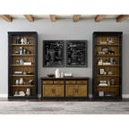 Toulouse Wood Credenza, Office Storage Console, TV Entertainment Stand, Black - 68W x 30H x 18D