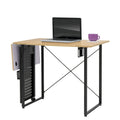 Pivot Sewing Table with Storage Panel and Adjustable Platform