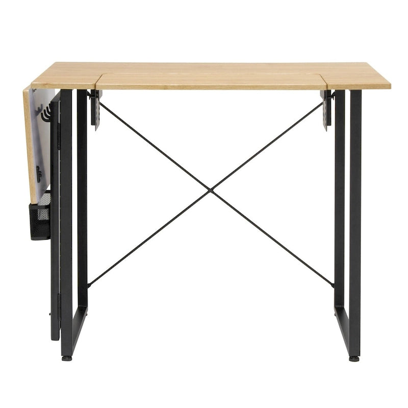 Pivot Sewing Table with Storage Panel and Adjustable Platform