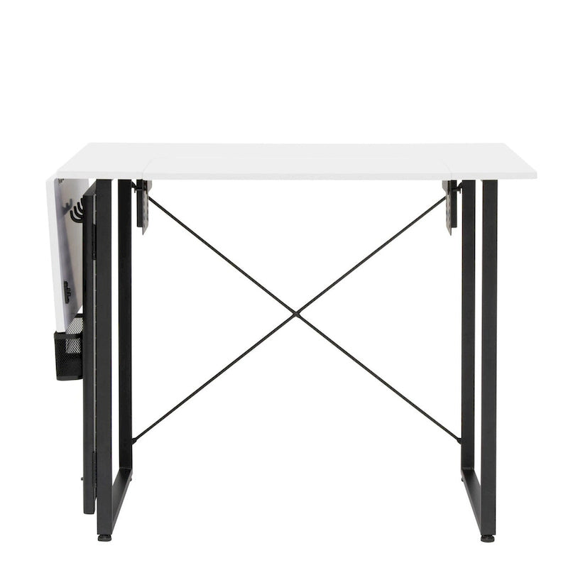 Pivot Sewing Table with Storage Panel and Adjustable Platform