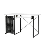 Pivot Sewing Table with Storage Panel and Adjustable Platform