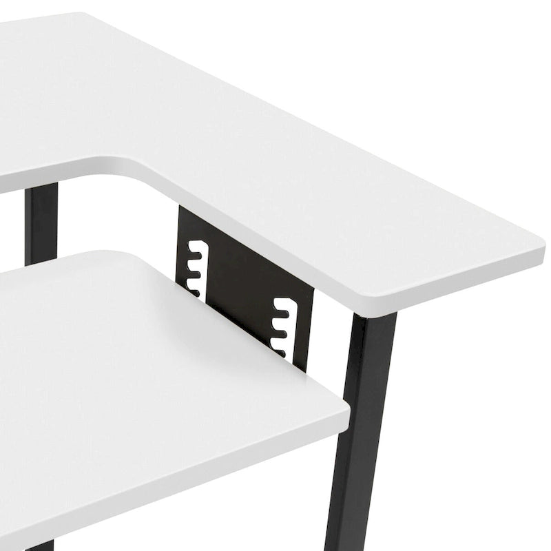 Pivot Sewing Table with Storage Panel and Adjustable Platform