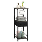 Meuble de rangement autoportant pour papier toilette avec tiroir coulissant