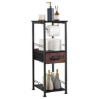 Meuble de rangement autoportant pour papier toilette avec tiroir coulissant