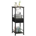 Meuble de rangement autoportant pour papier toilette avec tiroir coulissant