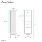 Classe 15 W x 60 H x 15 D Linen Cabinet in Oak
