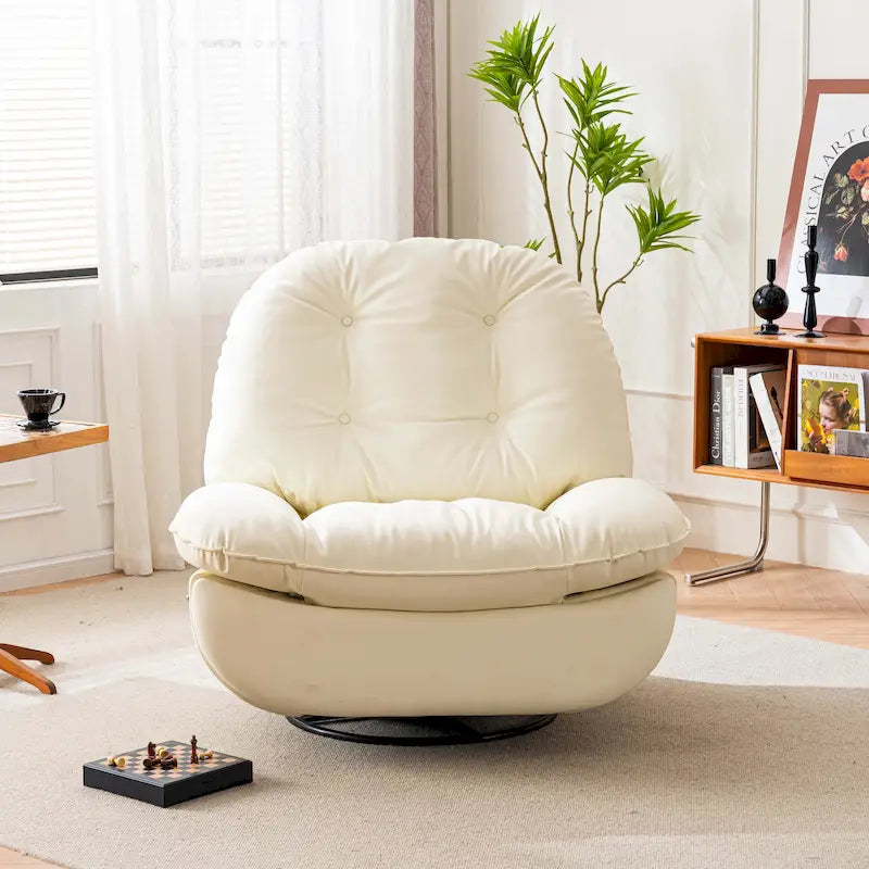 Fauteuil inclinable pivotant électrique avec chargeur USB et lecteur de musique Bluetooth